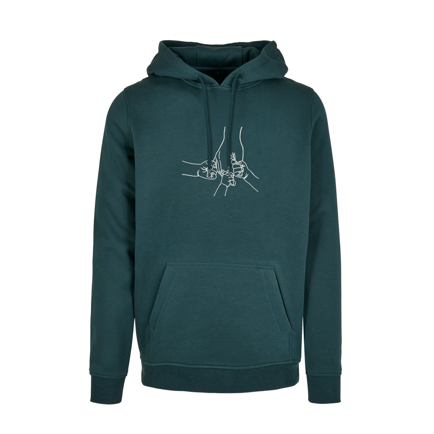 Bluza z kapturem z haftem „Father and Three Kids Hands” | Personalizowany prezent dla taty