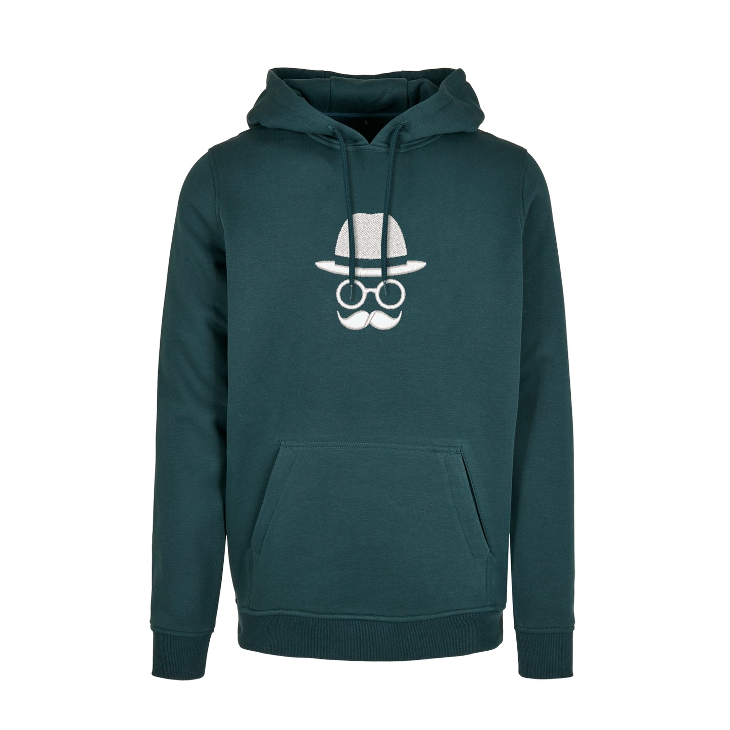 Bluza z kapturem z haftem „Father with Moustache” | Stylowy prezent dla taty z charakterem