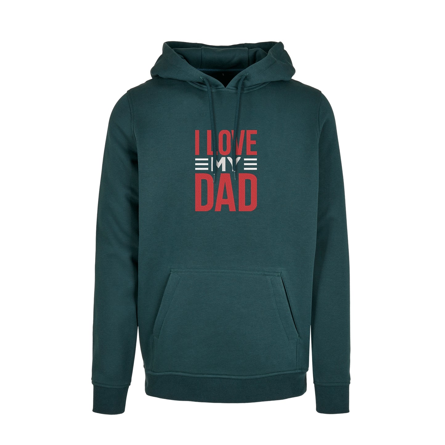 Bluza z kapturem "I Love My Dad 2" z haftem | Prezent dla taty | Bluza z kapturem