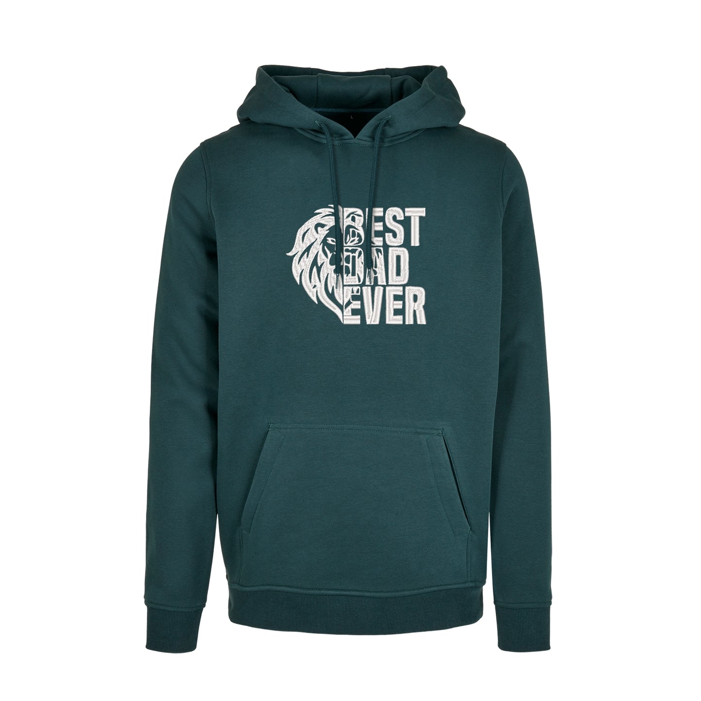 Bluza z kapturem "Lion Best Dad Ever" z haftem | Prezent dla najlepszego taty | Haft komputerowy