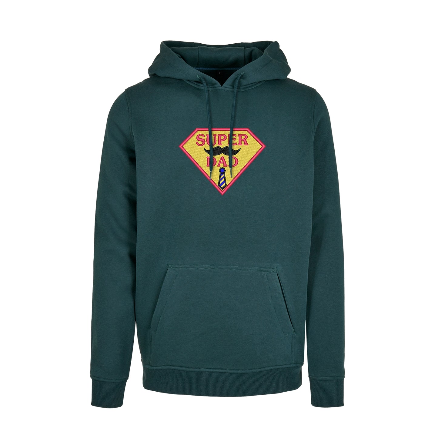 Bluza z kapturem „Super Dad” z haftem | Prezent dla taty | Bluza z kapturem dla superbohatera