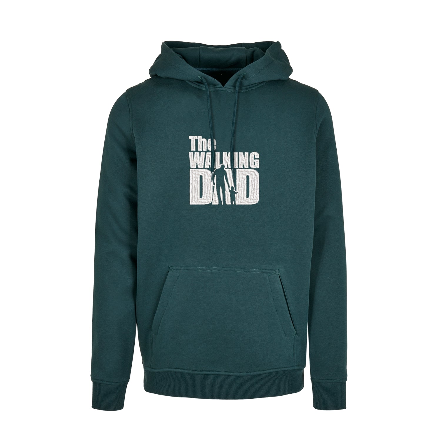 Bluza z kapturem „The Walking Dad” z haftem | Śmieszny prezent dla taty | Bluza z kapturem z oryginalnym wzorem Haft z radości