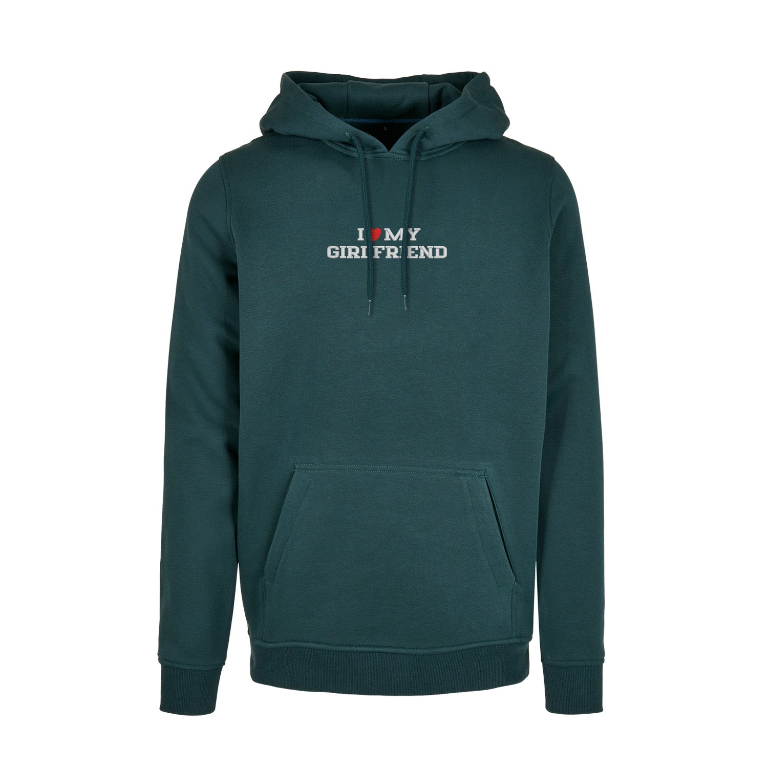 Bluza I LOVE MY GIRLFRIEND z haftem – z kapturem, bez kaptura lub oversize Haft z radości - nadruki i haft na odzieży Warszawa