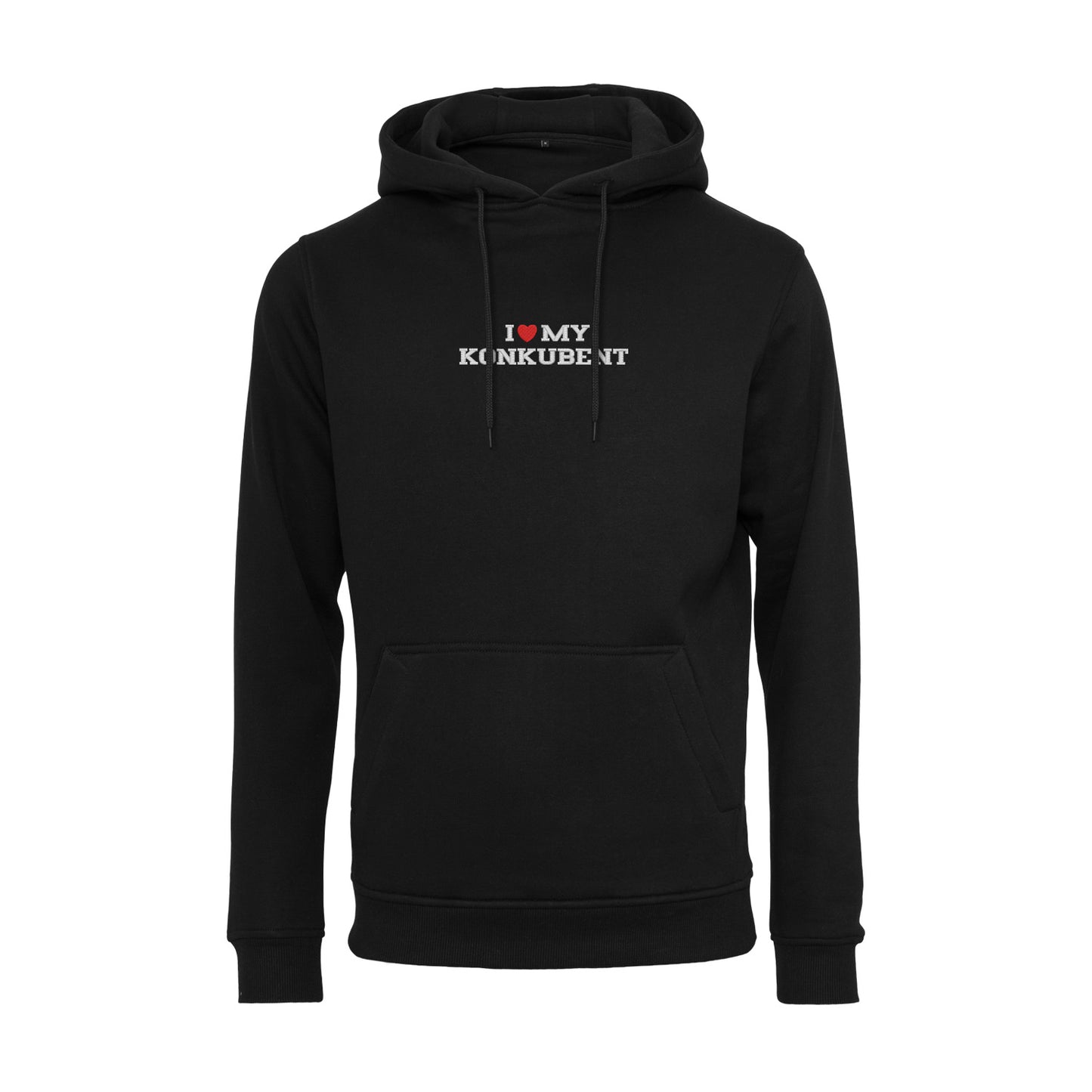 Bluza I LOVE MY KONKUBENT z haftem – klasyczna, z kapturem lub oversize Haft z radości - nadruki i haft na odzieży Warszawa