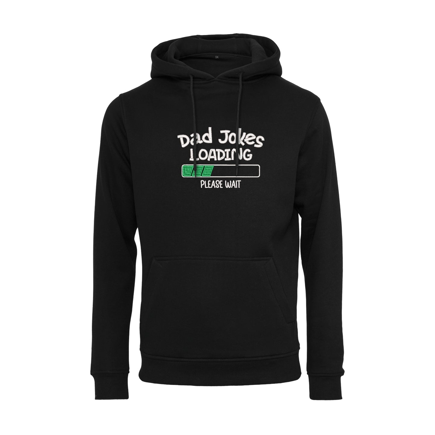 Bluza z kapturem z haftem „Dad Jokes Embroidery” – prezent dla taty z humorem | Śmieszna bluza dla ojca