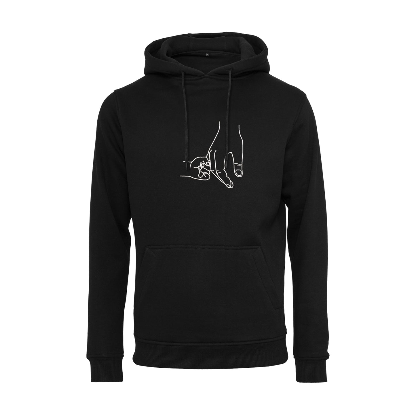 Bluza z haftem z kapturem „Dad and Baby Holding Hands” – Symbol więzi ojca z dzieckiem | Prezent dla taty