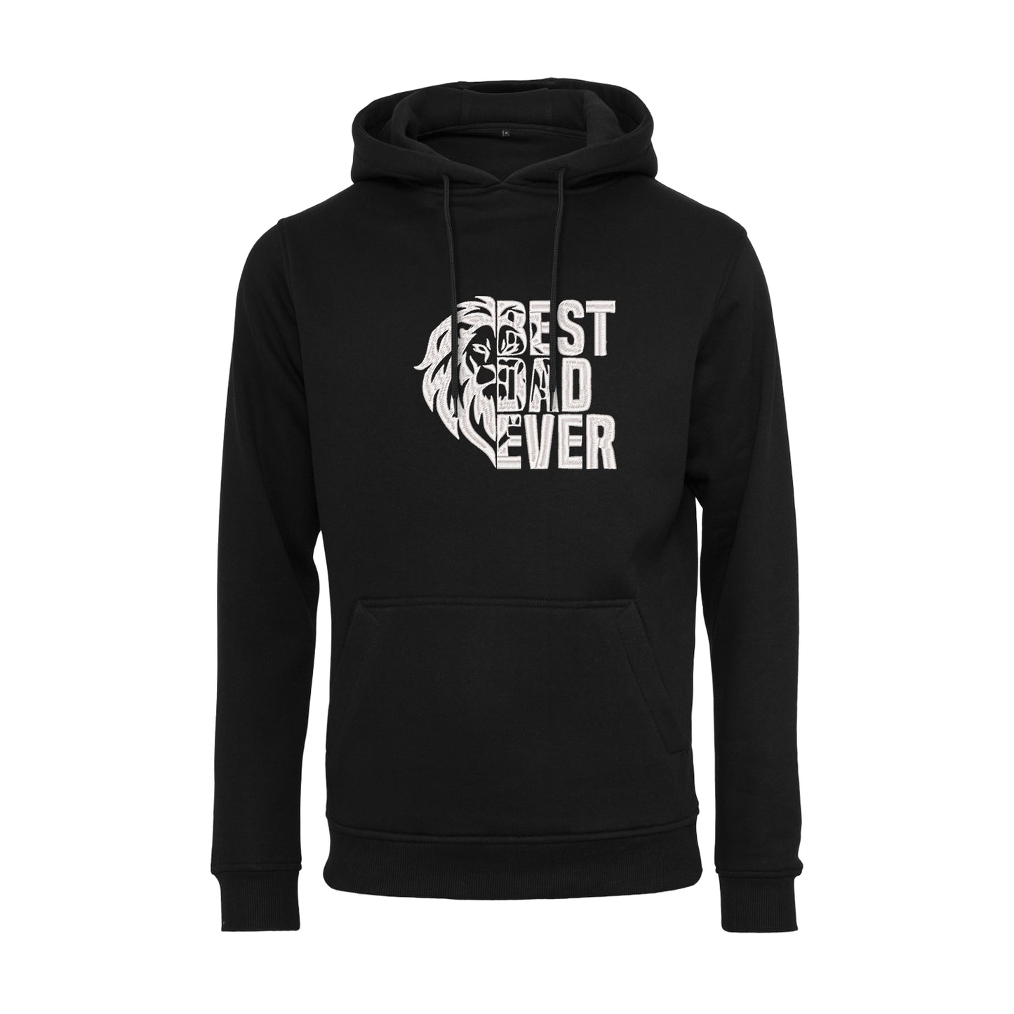 Bluza z kapturem "Lion Best Dad Ever" z haftem | Prezent dla najlepszego taty | Haft komputerowy