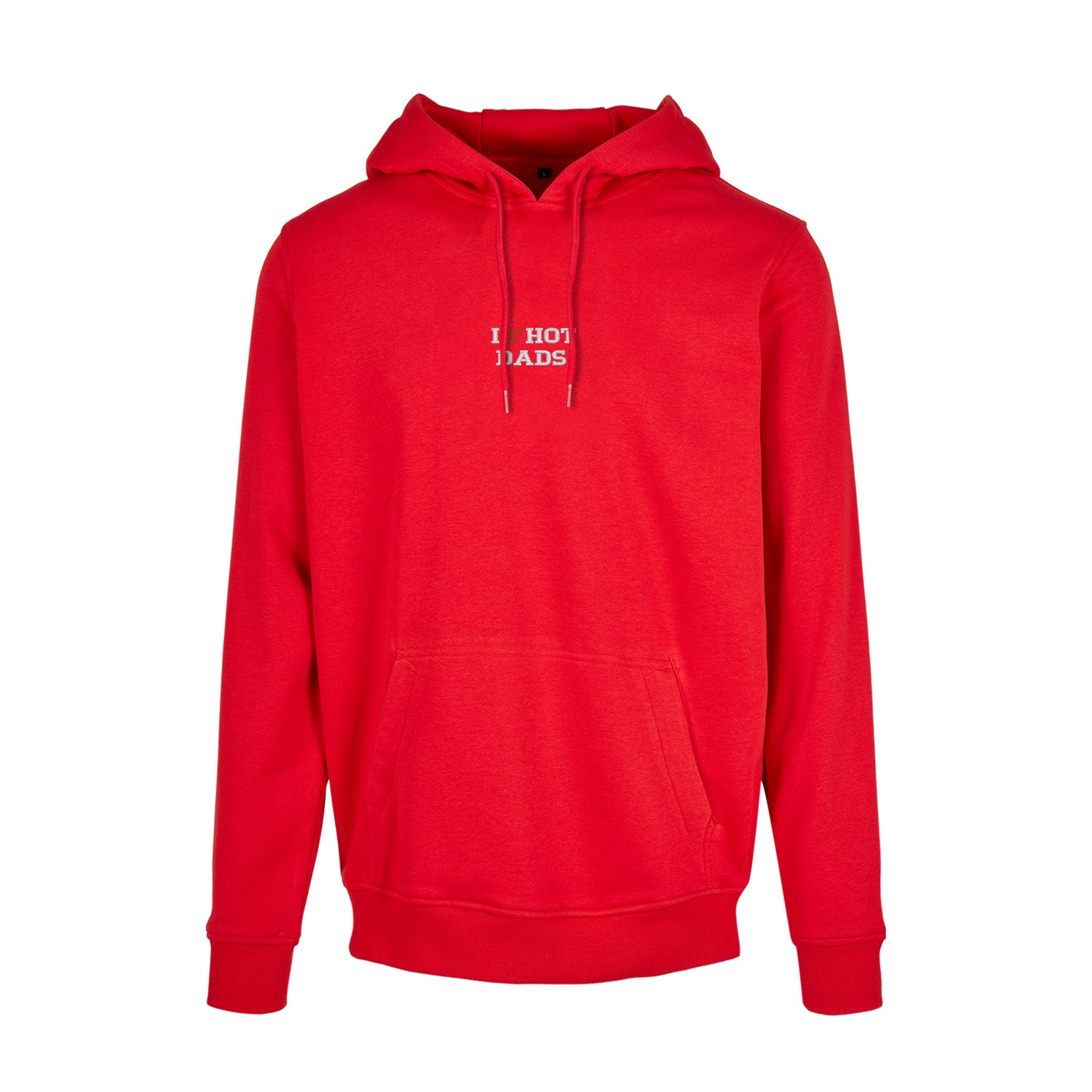 Bluza I LOVE HOT DADS z haftem – klasyczna, z kapturem lub oversize Haft z radości - nadruki i haft na odzieży Warszawa