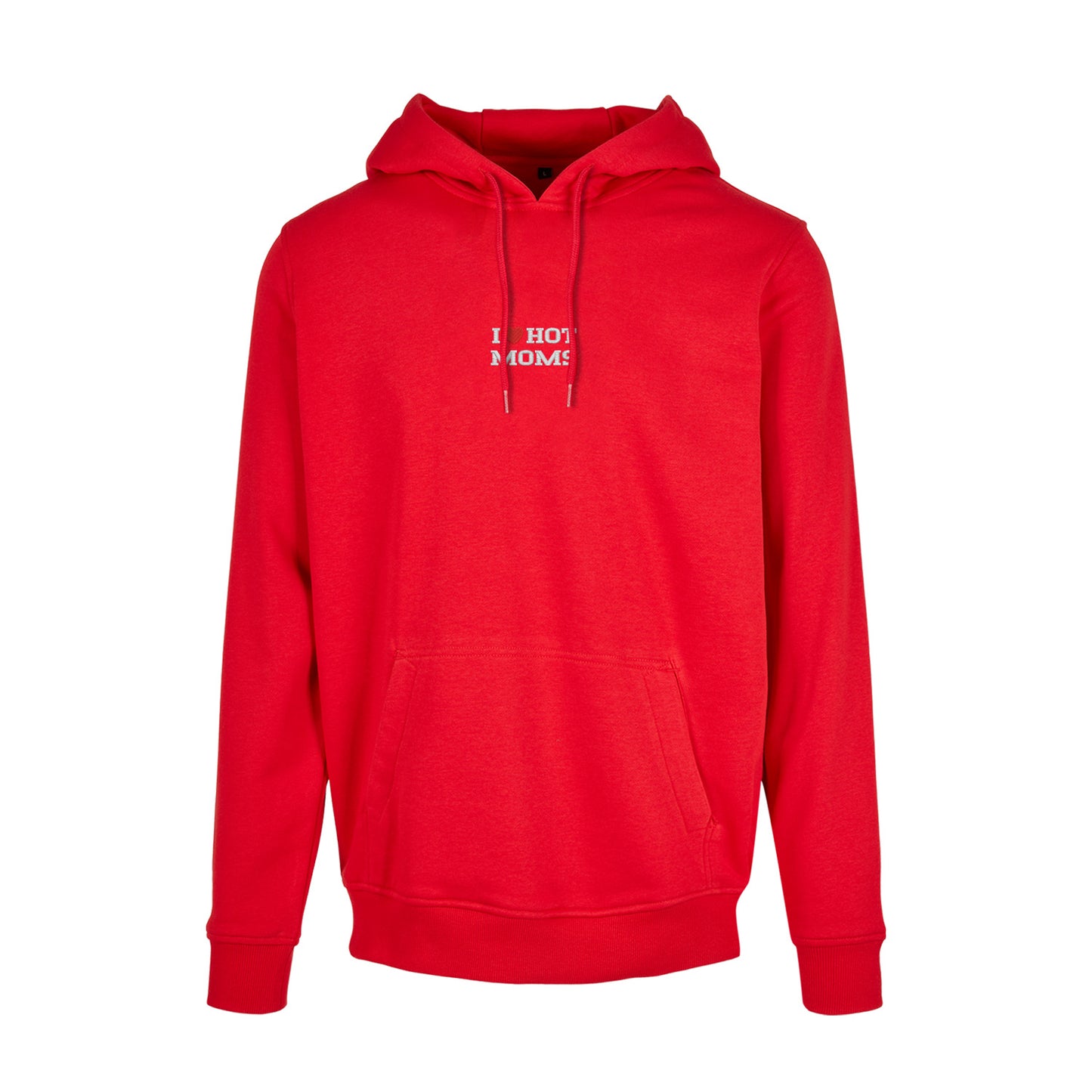 Bluza I LOVE HOT MOMS z haftem – klasyczna, z kapturem lub oversize Haft z radości - nadruki i haft na odzieży Warszawa