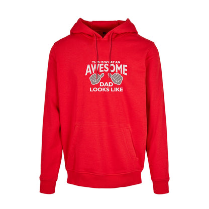 Bluza z kapturem męska "Awesome Dad" z haftem | Prezent dla taty | Wysokiej jakości haft komputerowy Haft z radości