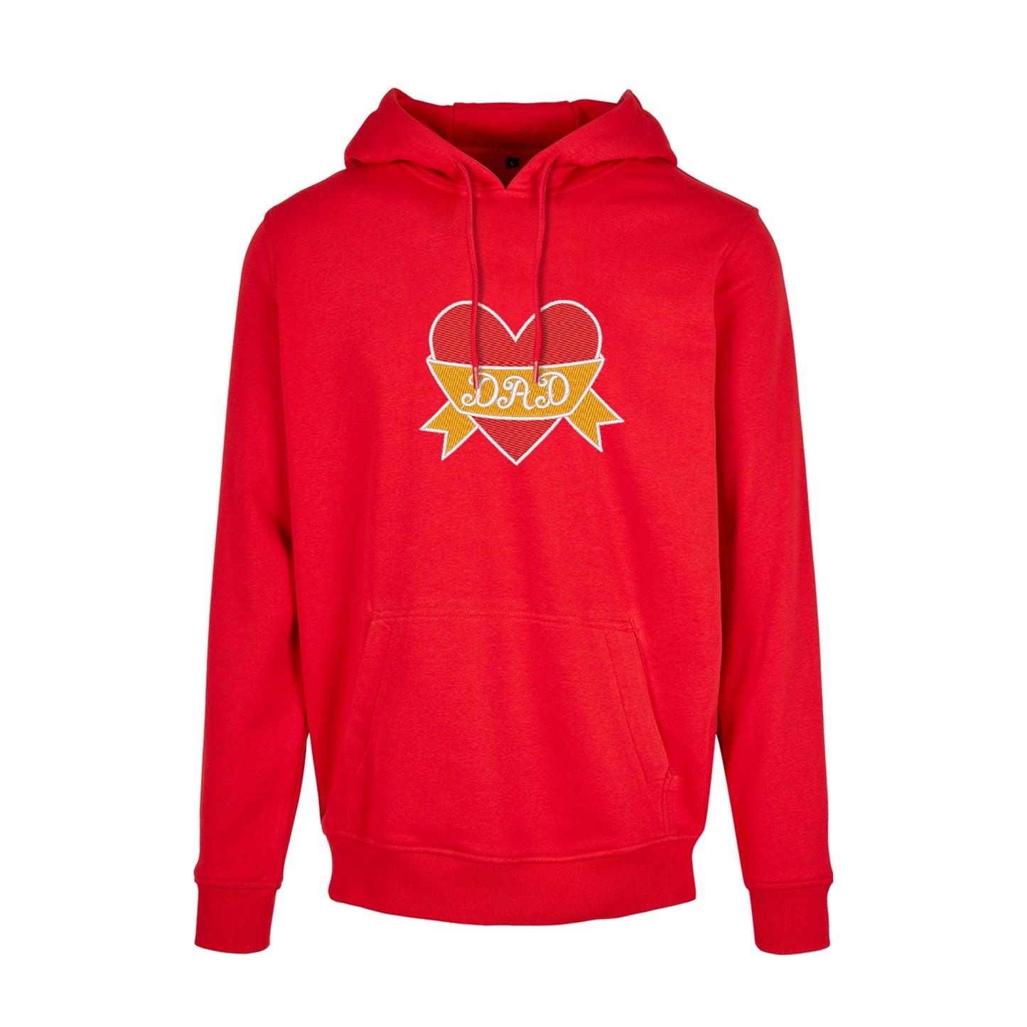 Bluza z kapturem „Dad Heart Tattoo” z haftem – stylowy prezent dla taty | Odzież z haftem komputerowym