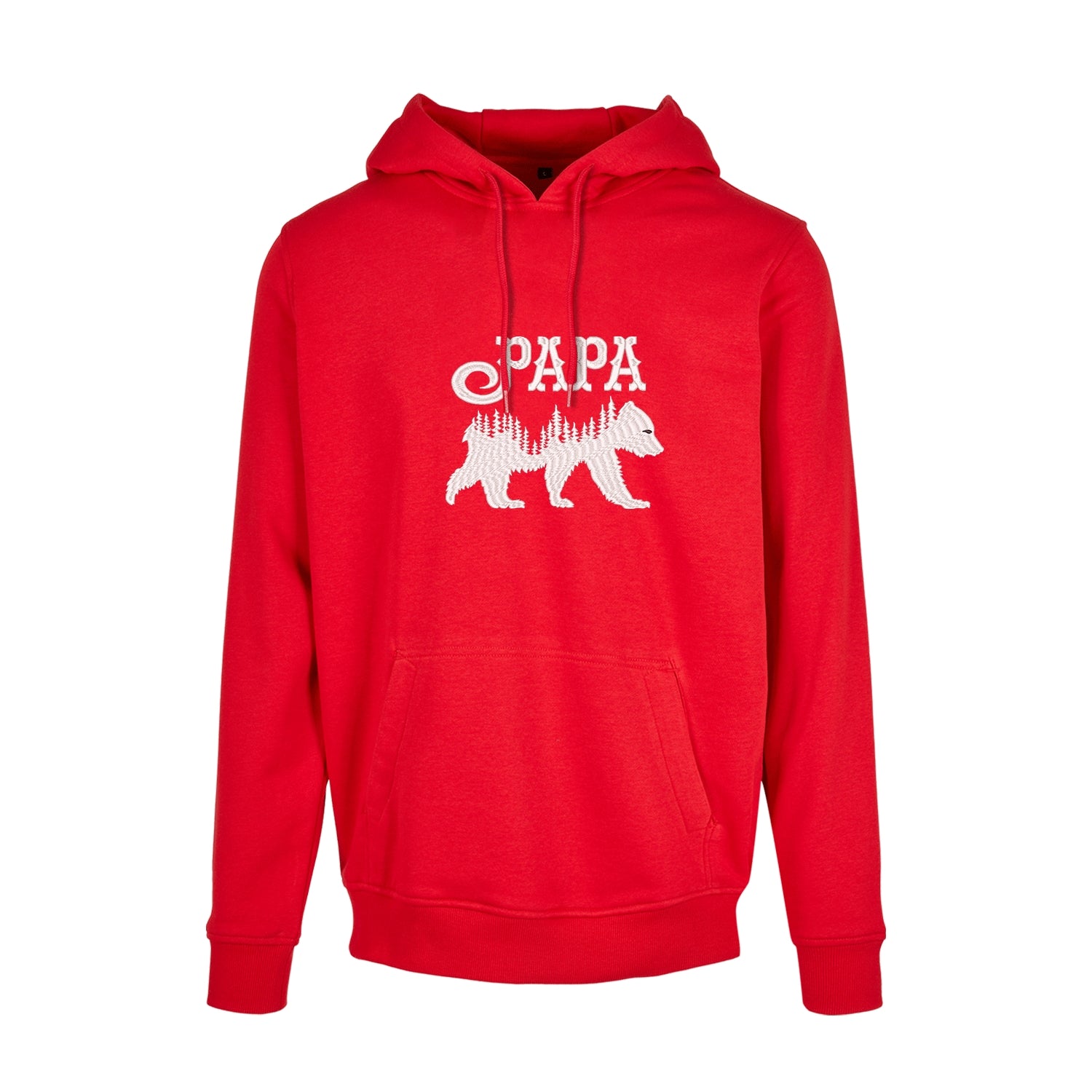 Bluza z kapturem "Papa Bear" z haftem | Męska bluza z kapturem z motywem taty niedźwiedzia | Idealny prezent dla ojca Haft z radości