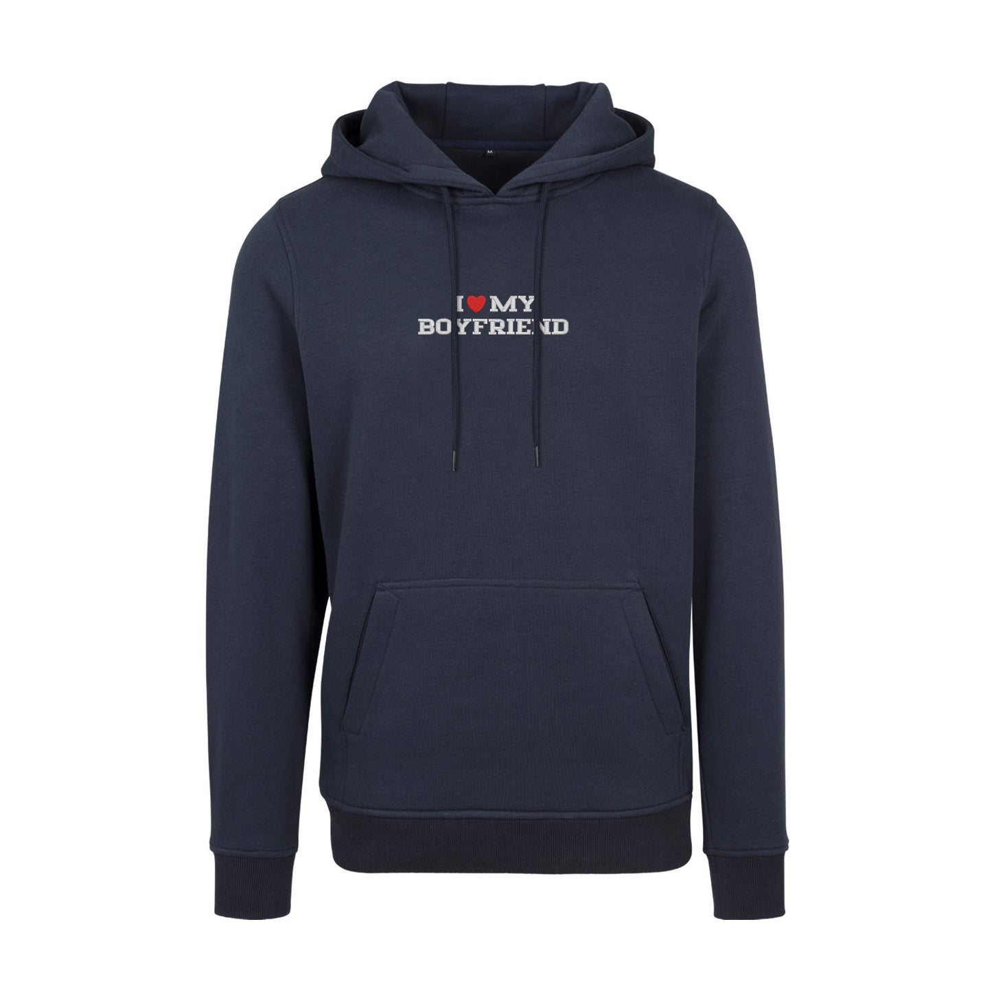 Bluza I LOVE MY BOYFRIEND z haftem – z kapturem, bez kaptura lub oversize Haft z radości - nadruki i haft na odzieży Warszawa
