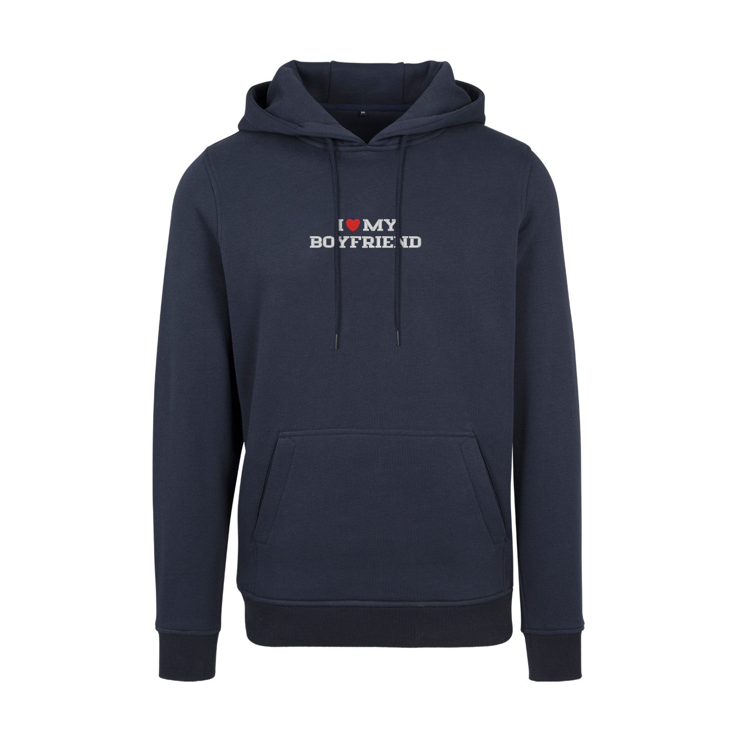 Bluza I LOVE MY BOYFRIEND z haftem – z kapturem, bez kaptura lub oversize Haft z radości - nadruki i haft na odzieży Warszawa