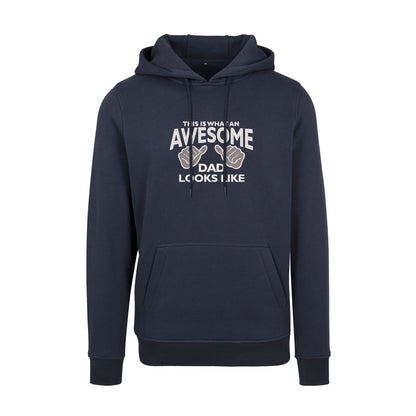 Bluza z kapturem męska "Awesome Dad" z haftem | Prezent dla taty | Wysokiej jakości haft komputerowy Haft z radości