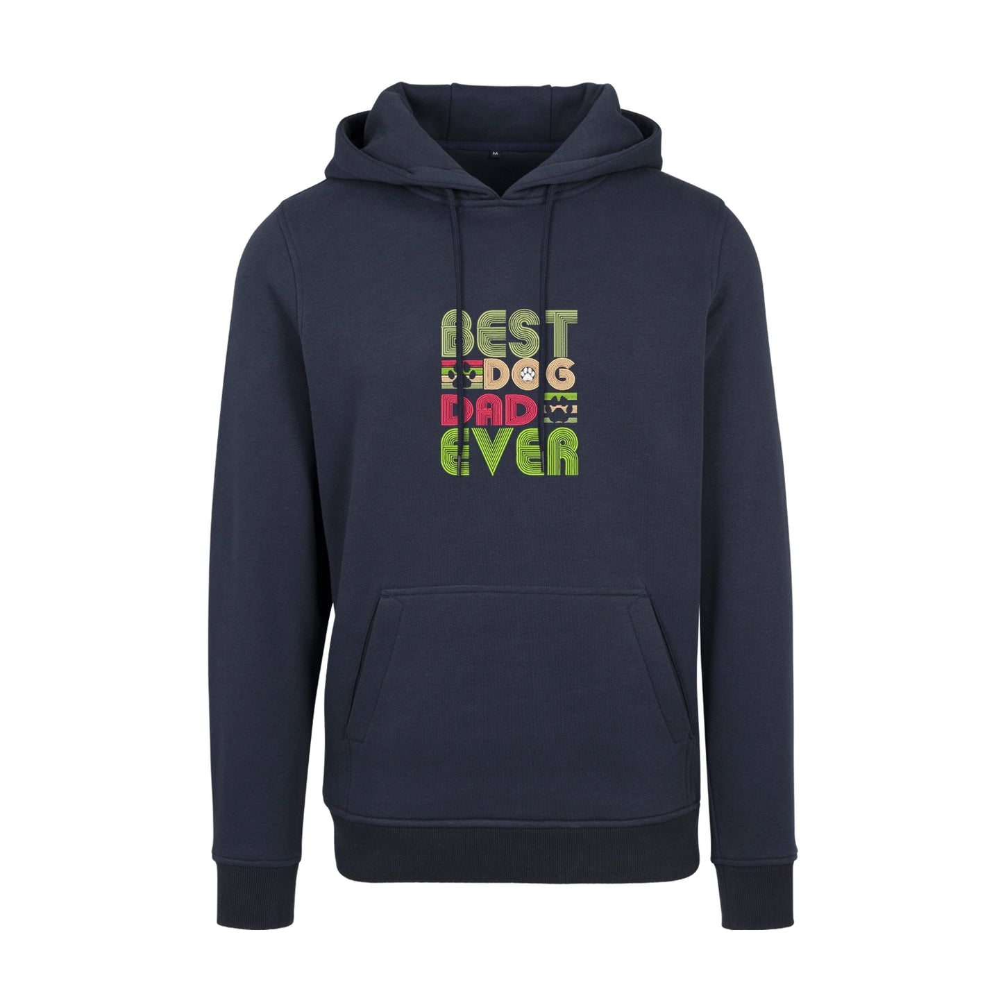 Bluza z kapturem „Best Dog Dad Ever” z haftem | Prezent dla psiarza | Męska bluza z kapturem