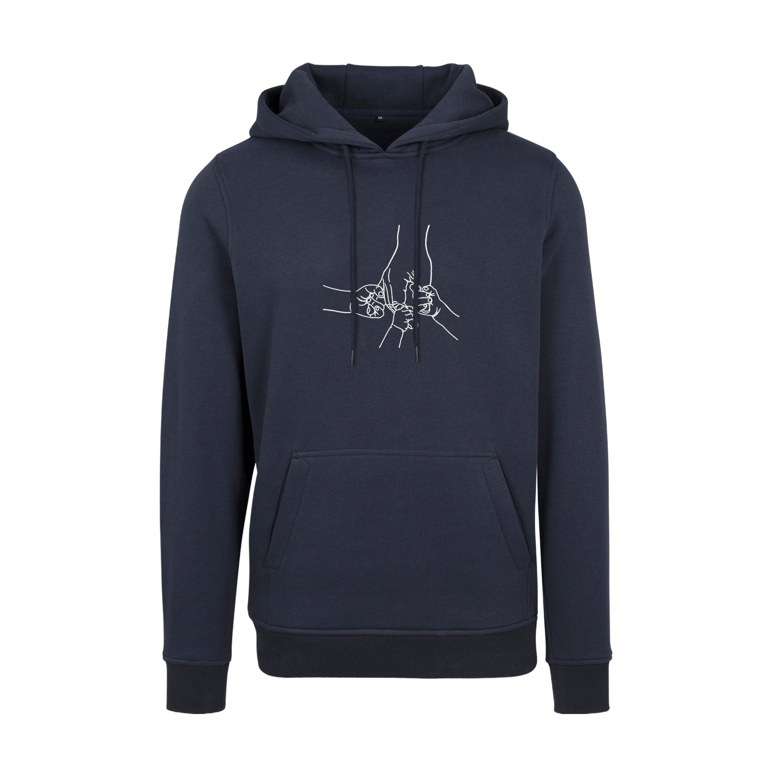 Bluza z kapturem z haftem „Father and Three Kids Hands” | Personalizowany prezent dla taty Haft z radości