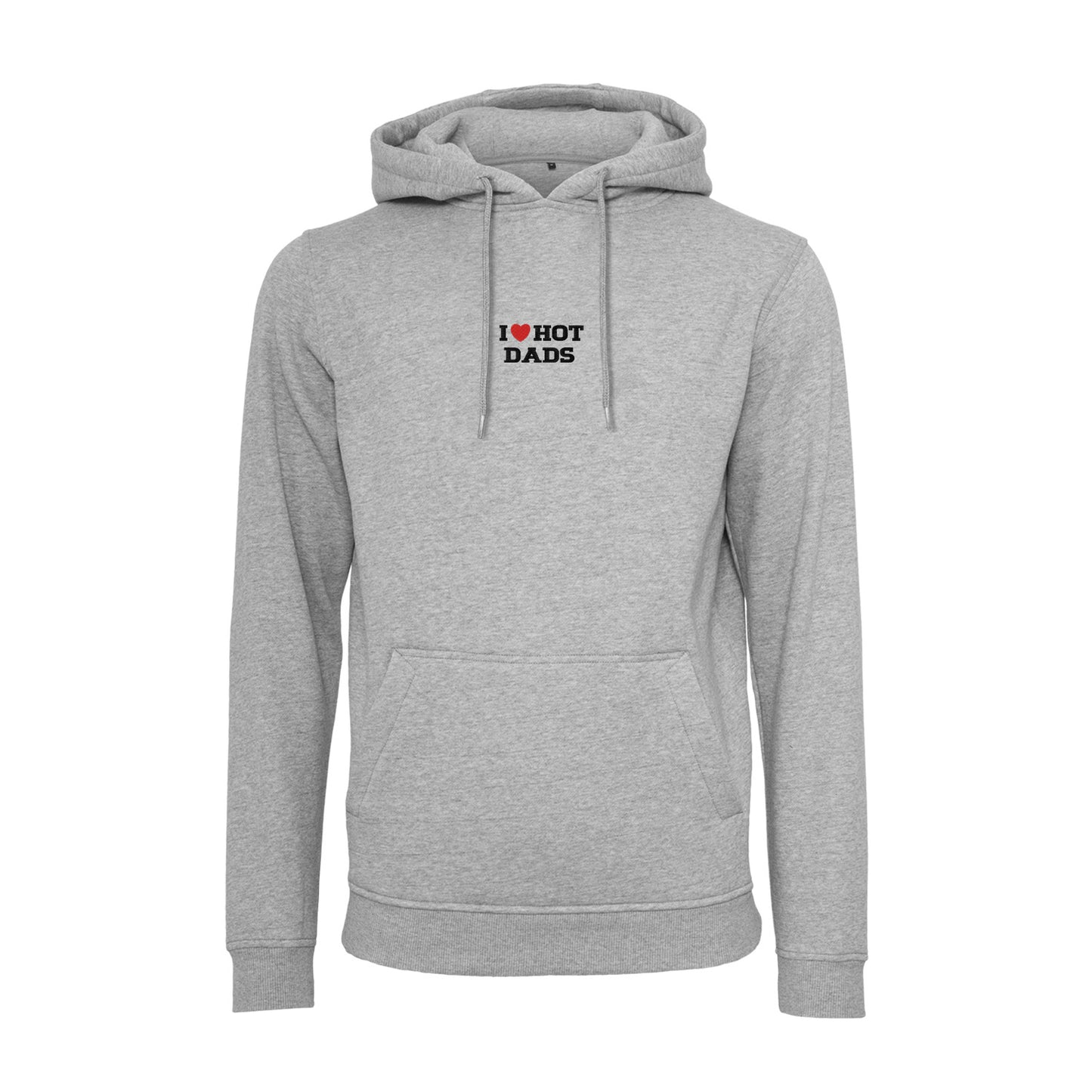 Bluza I LOVE HOT DADS z haftem – klasyczna, z kapturem lub oversize Haft z radości - nadruki i haft na odzieży Warszawa