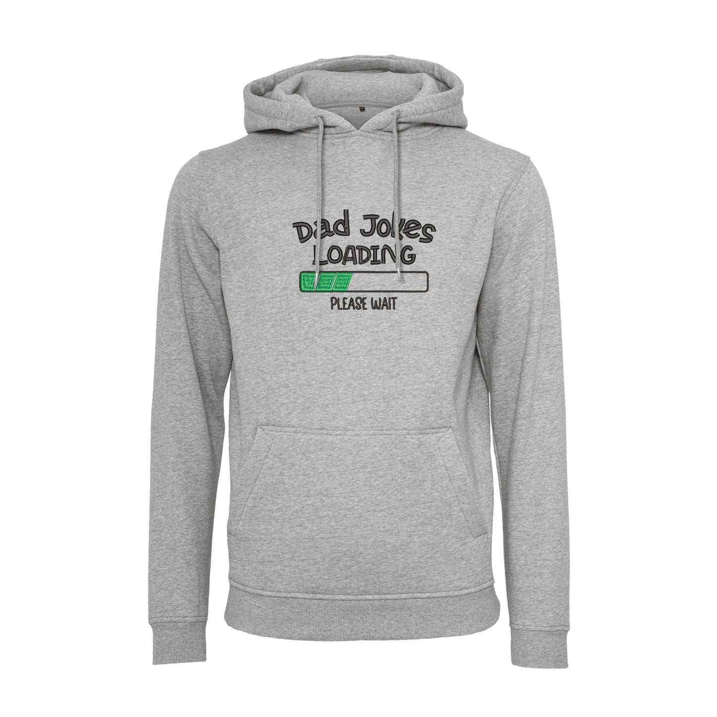 Bluza z kapturem z haftem „Dad Jokes Embroidery” – prezent dla taty z humorem | Śmieszna bluza dla ojca