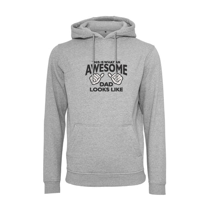 Bluza z kapturem męska "Awesome Dad" z haftem | Prezent dla taty | Wysokiej jakości haft komputerowy Haft z radości