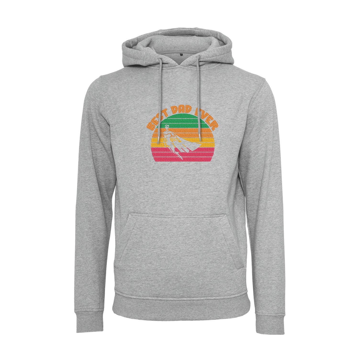 Bluza z kapturem „Best Dad Ever Hero” z haftem | Prezent dla taty | Męska bluza z kapturem