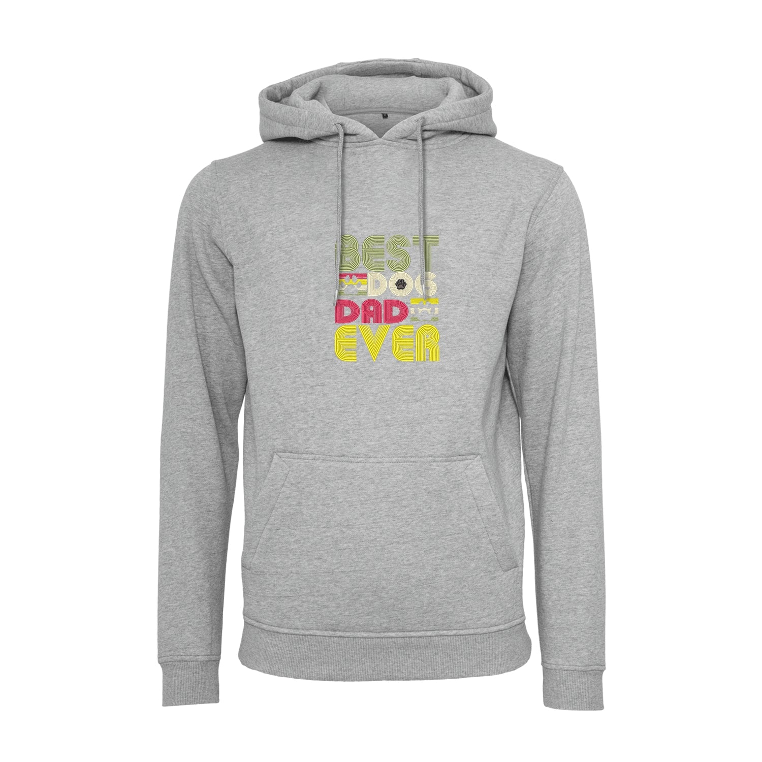 Bluza z kapturem „Best Dog Dad Ever” z haftem | Prezent dla psiarza | Męska bluza z kapturem