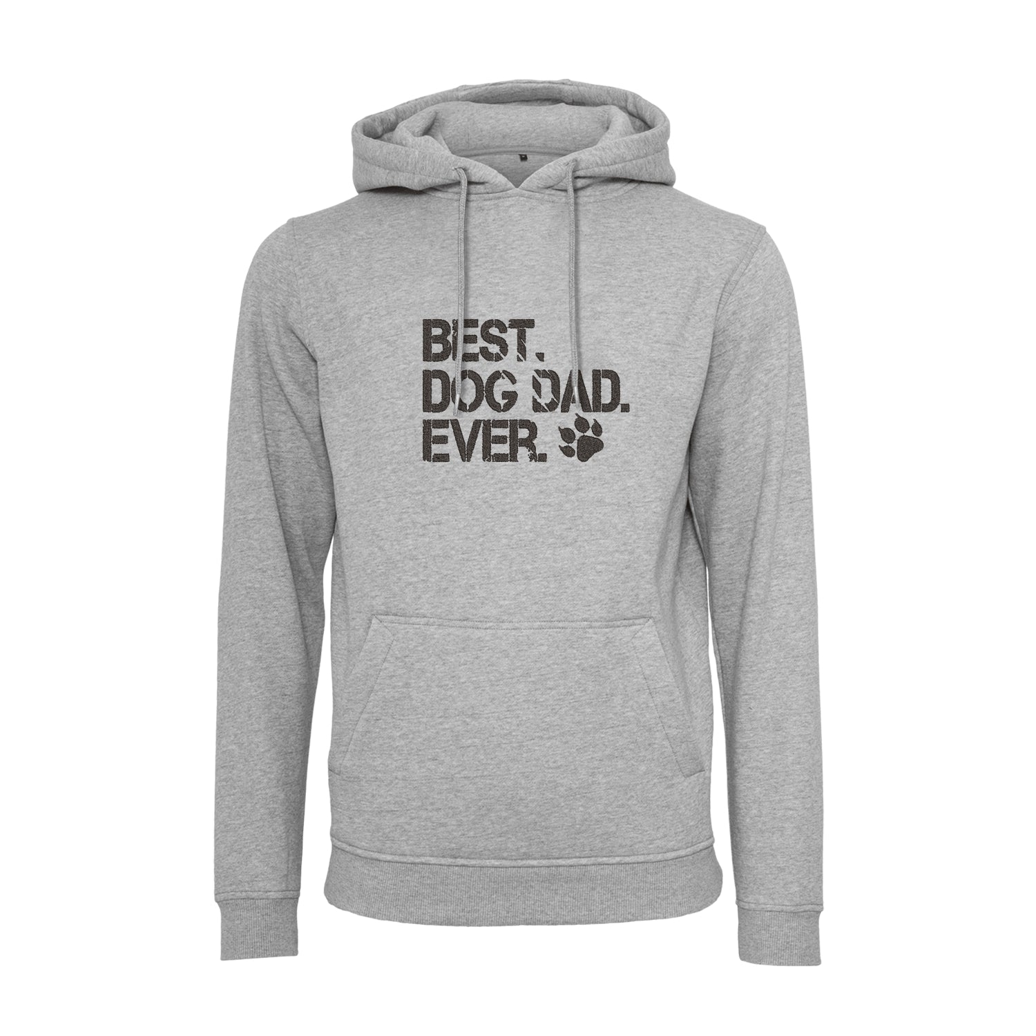 Bluza z kapturem „Best Dog Dad Ever 2” z haftem | Prezent dla psiarza | Męska bluza z kapturem