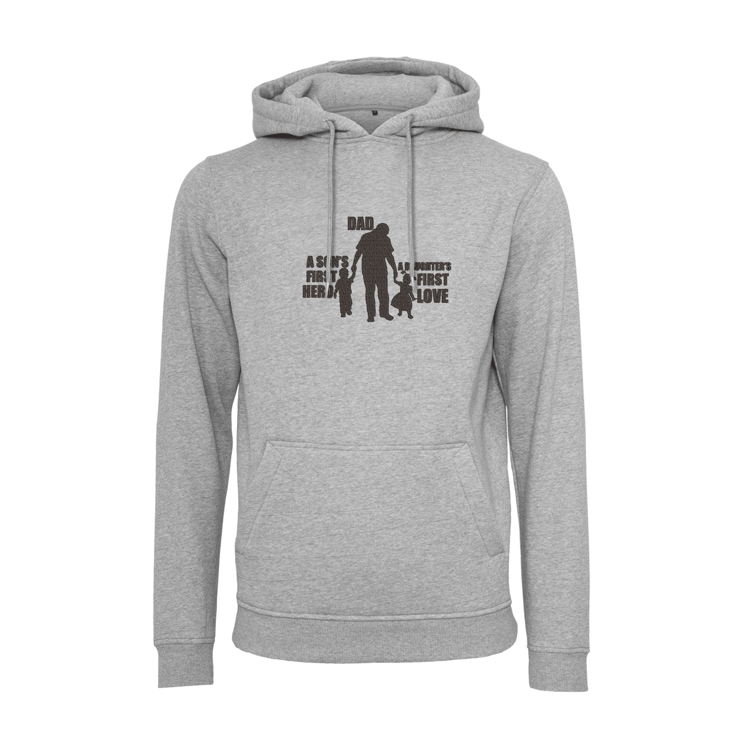 Bluza z kapturem z haftem „Dad: A Son’s First Hero, A Daughter’s First Love” – Prezent dla Taty