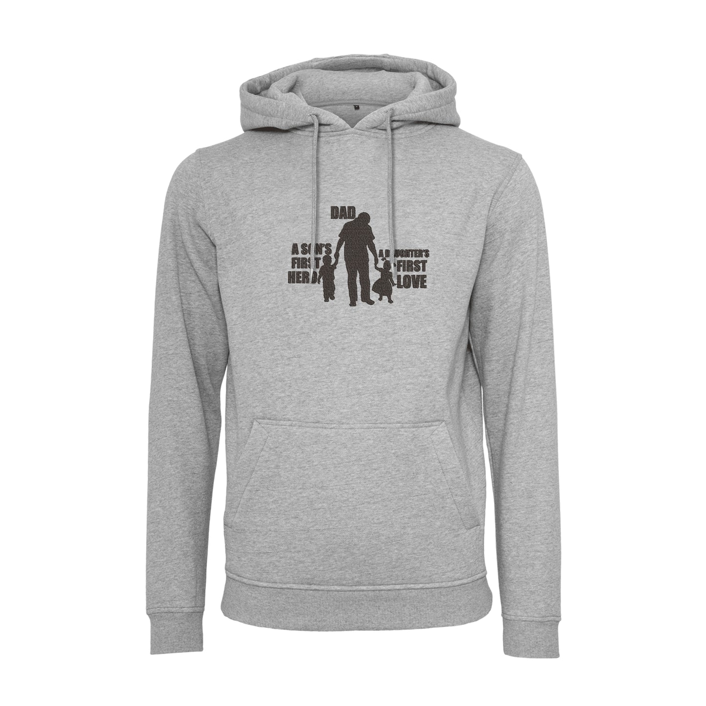 Bluza z kapturem z haftem „Dad: A Son’s First Hero, A Daughter’s First Love” – Prezent dla Taty