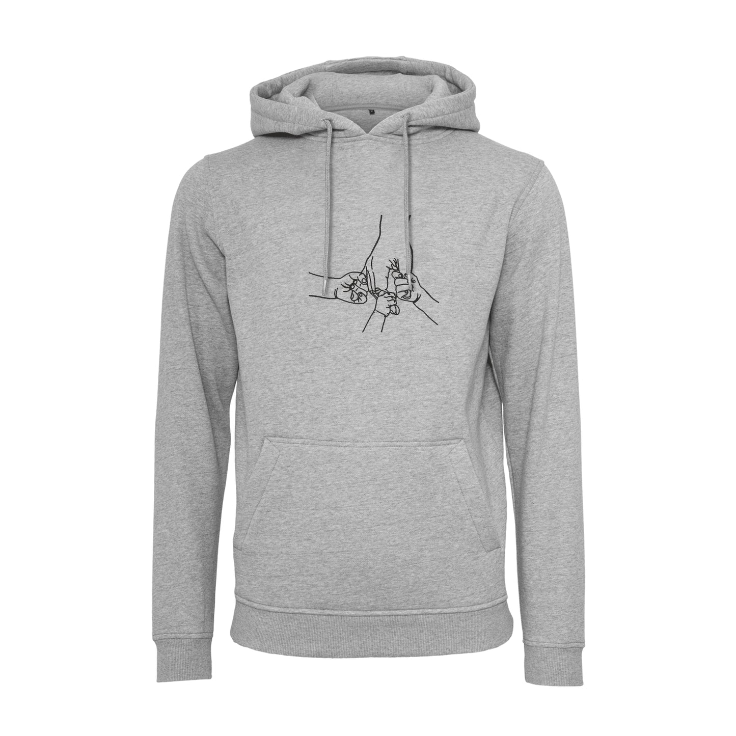 Bluza z kapturem z haftem „Father and Three Kids Hands” | Personalizowany prezent dla taty