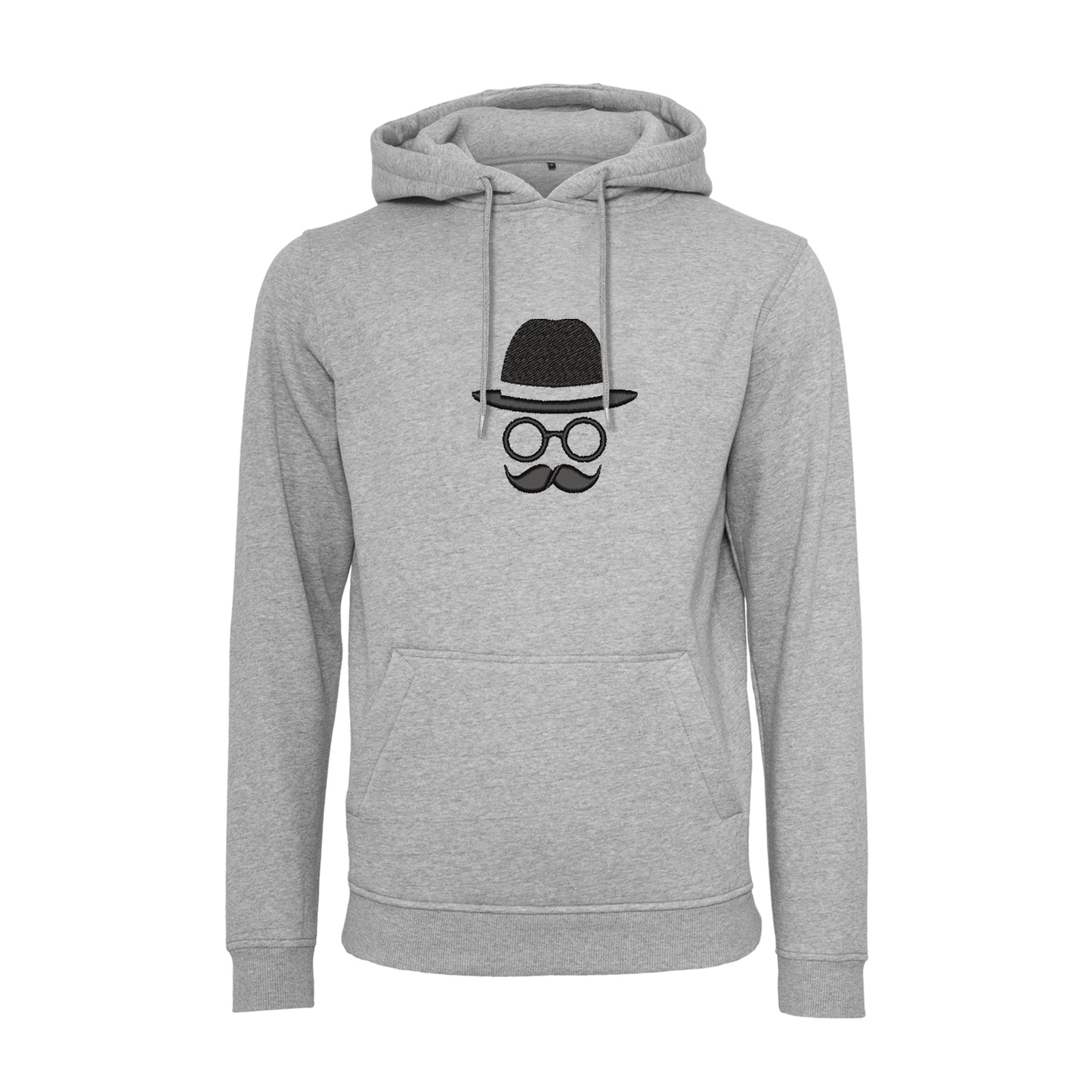 Bluza z kapturem z haftem „Father with Moustache” | Stylowy prezent dla taty z charakterem
