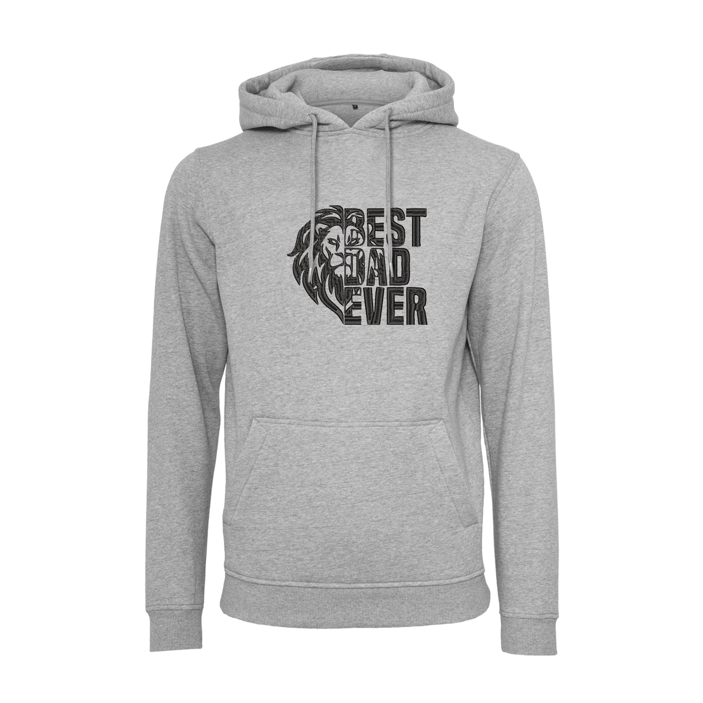 Bluza z kapturem "Lion Best Dad Ever" z haftem | Prezent dla najlepszego taty | Haft komputerowy