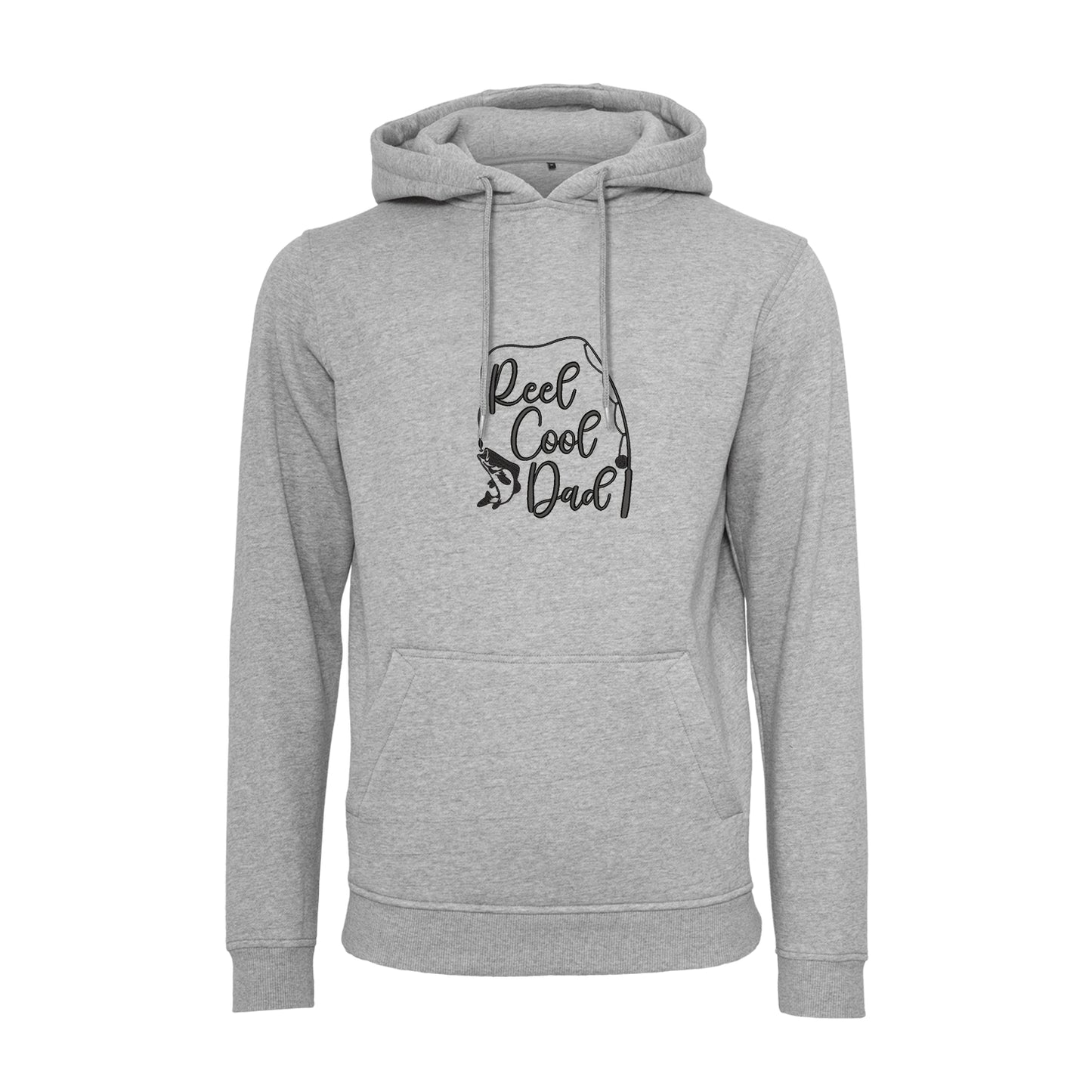 Bluza z kapturem „Reel Cool Dad” z haftem | Prezent dla wędkarza | Bluza z kapturem dla taty