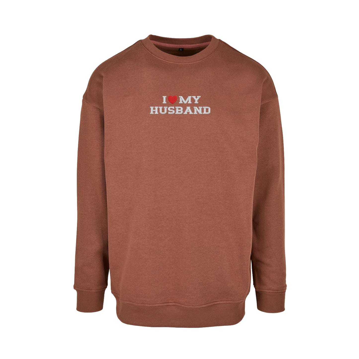 Bluza bez kaptura z haftem "I LOVE MY HUSBAND"