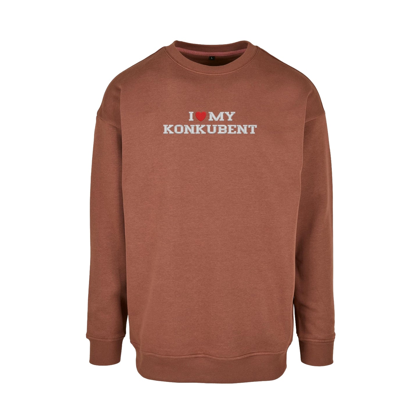 Bluza bez kaptura z haftem "I LOVE MY KONKUBENT"
