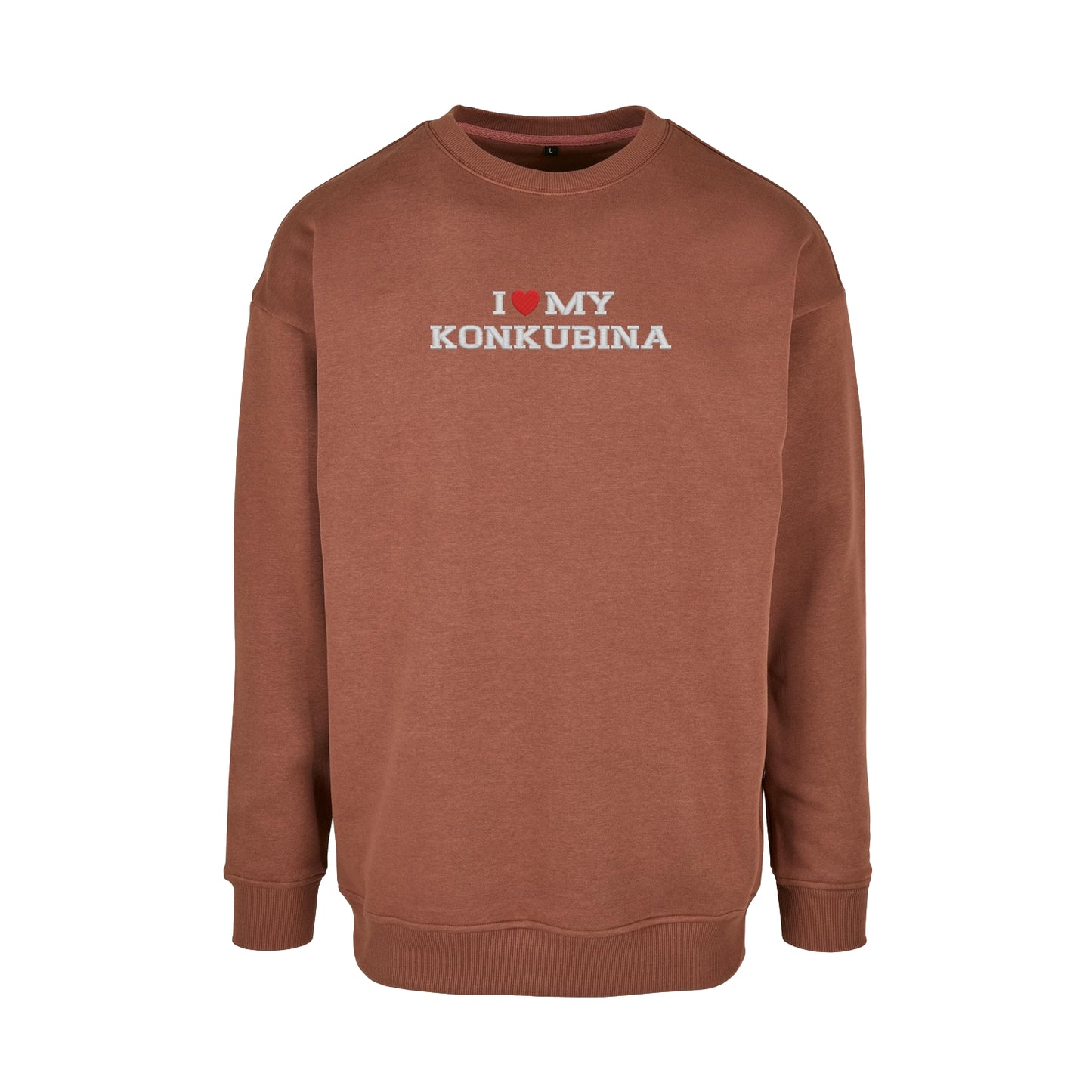 Bluza bez kaptura z haftem "I love MY KONKUBINA"