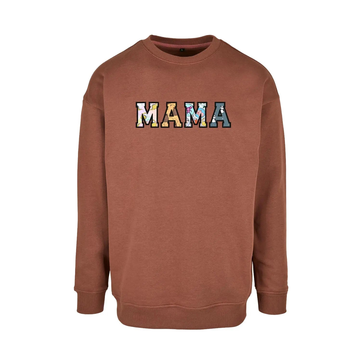 Bluza bez kaptura "MAMA PATCHWORK" idealny prezent na Dzień Mamy Haft z radości