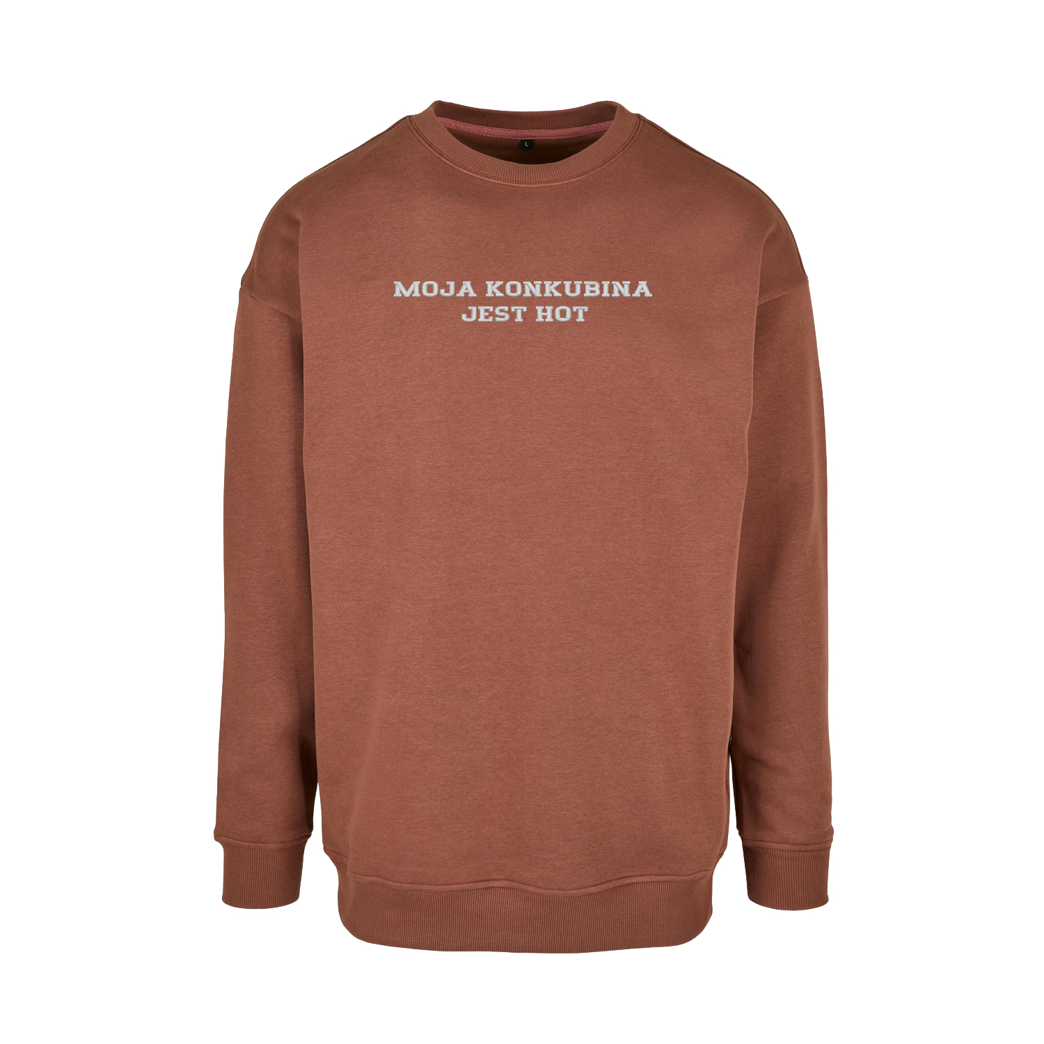 Bluza bez kaptura z haftem 