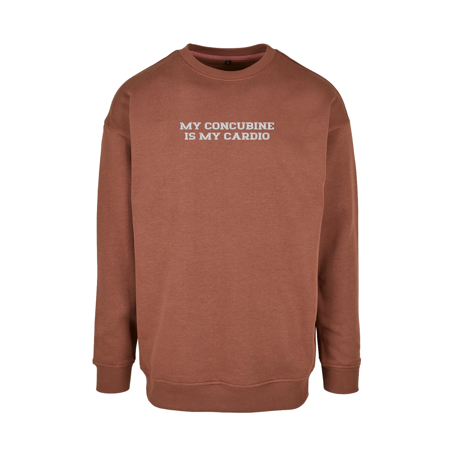 Bluza bez kaptura z haftem "My Concubine Is my cardio"