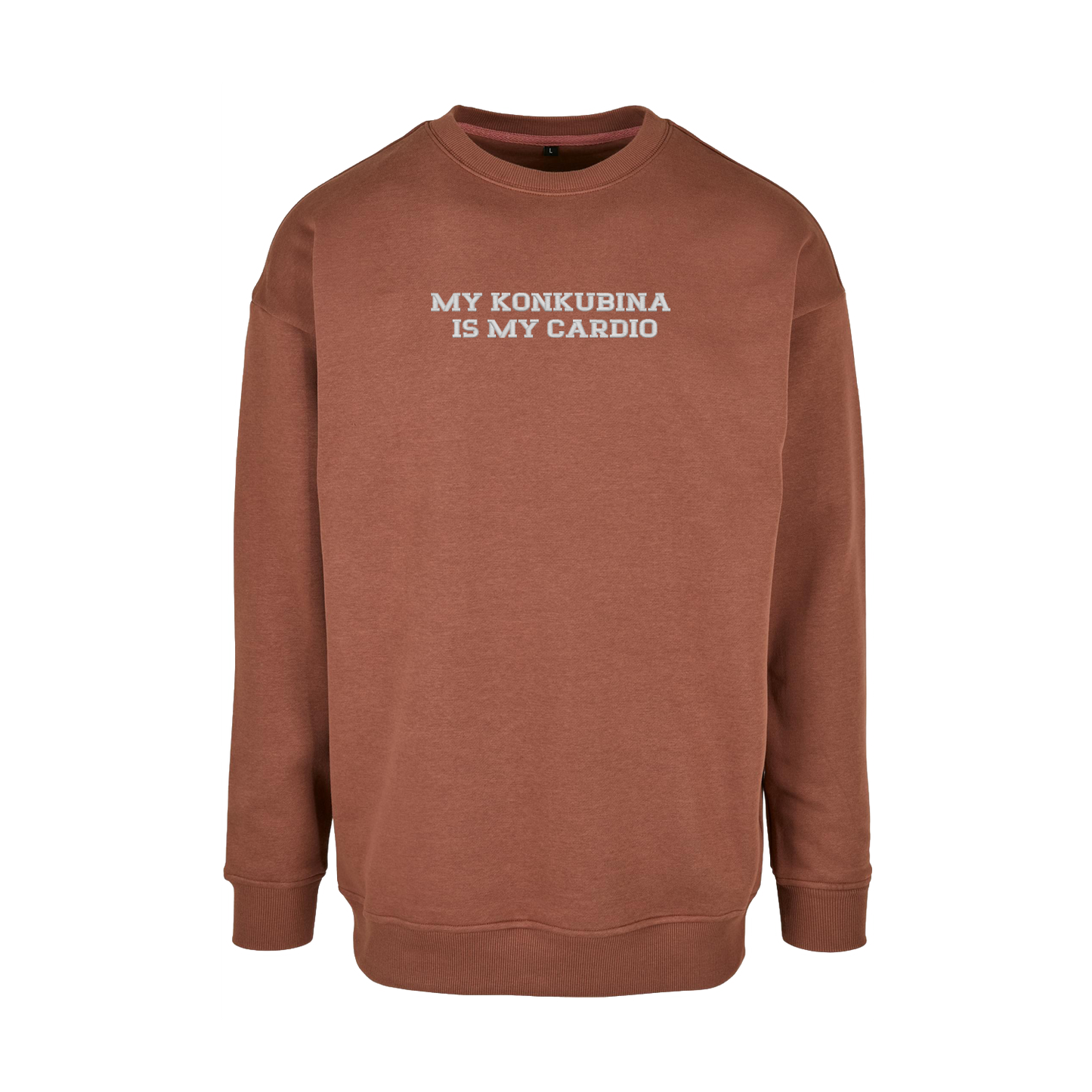 Bluza bez kaptura z haftem "My Konkubina is my cardio"