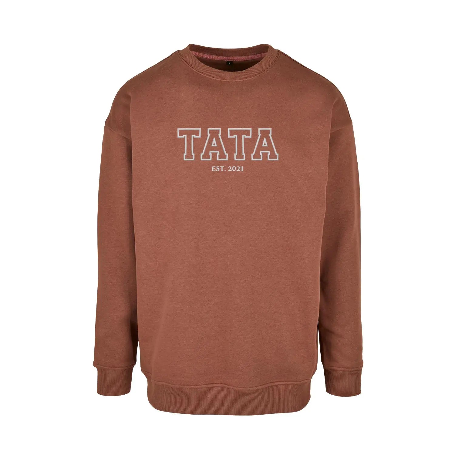 Bluza bez kaptura "TATA KONTUR+EST" idealny prezent na Dzień Taty Haft z radości