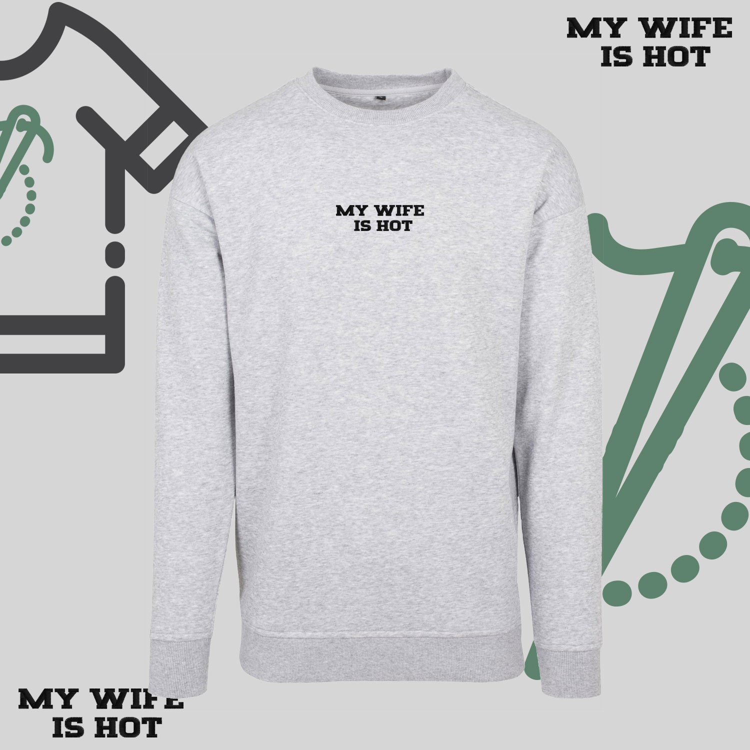 Bluza bez kaptura z haftem 