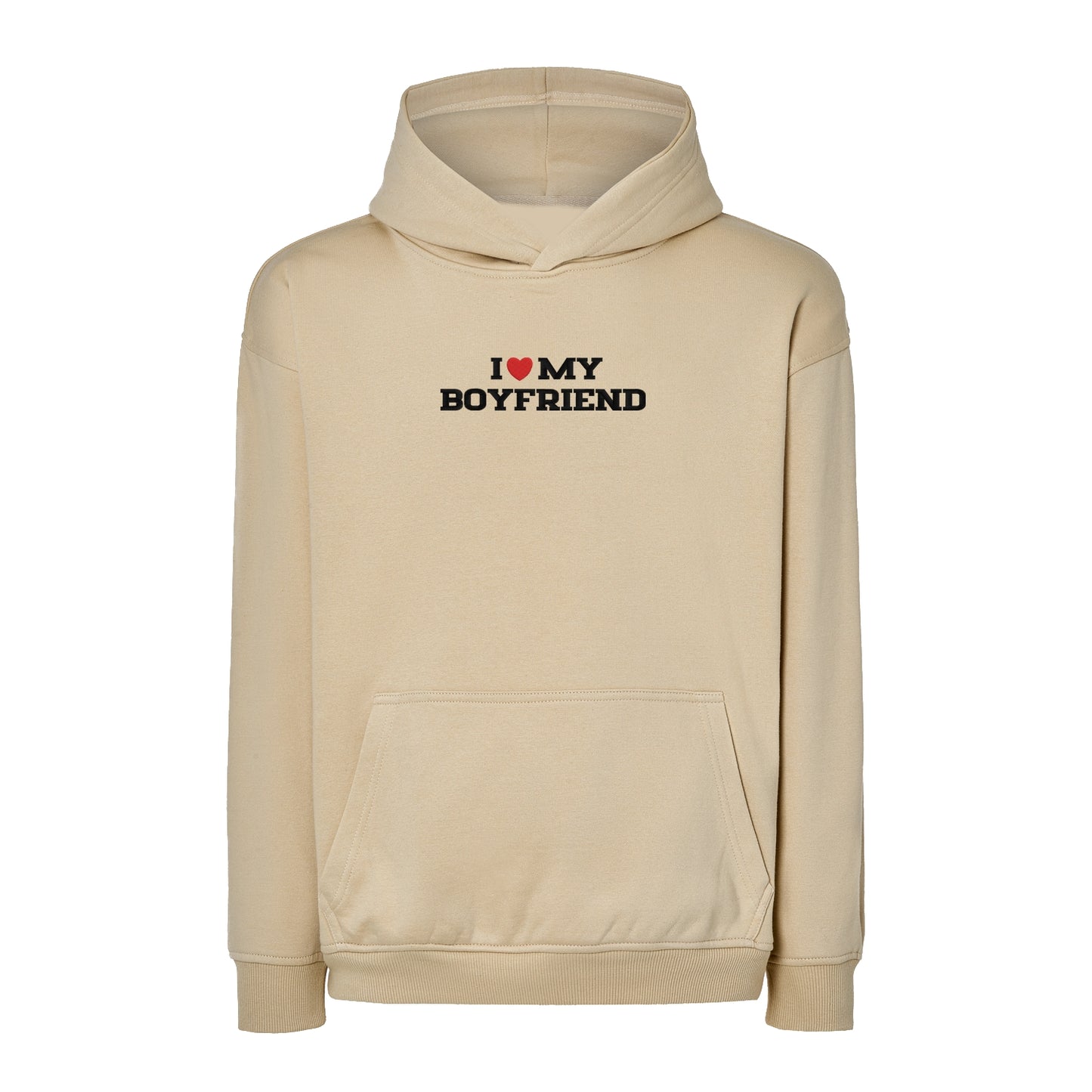 Bluza oversize z haftem "I love MY BOYFRIEND"