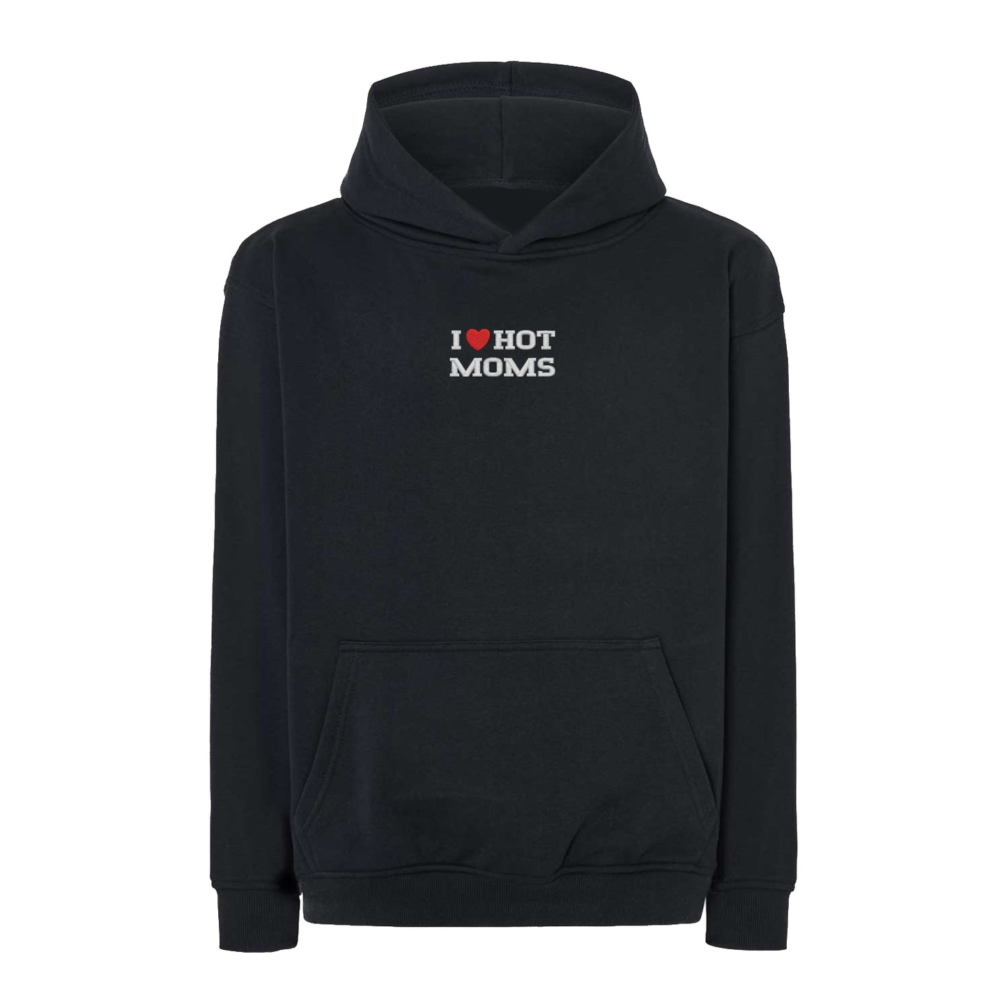 Bluza oversize z haftem "I love HOT MOMS"