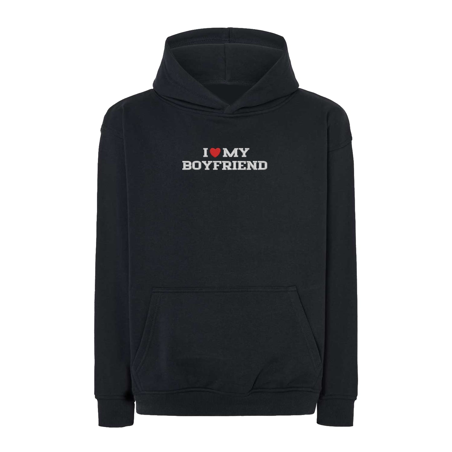 Bluza oversize z haftem "I love MY BOYFRIEND"