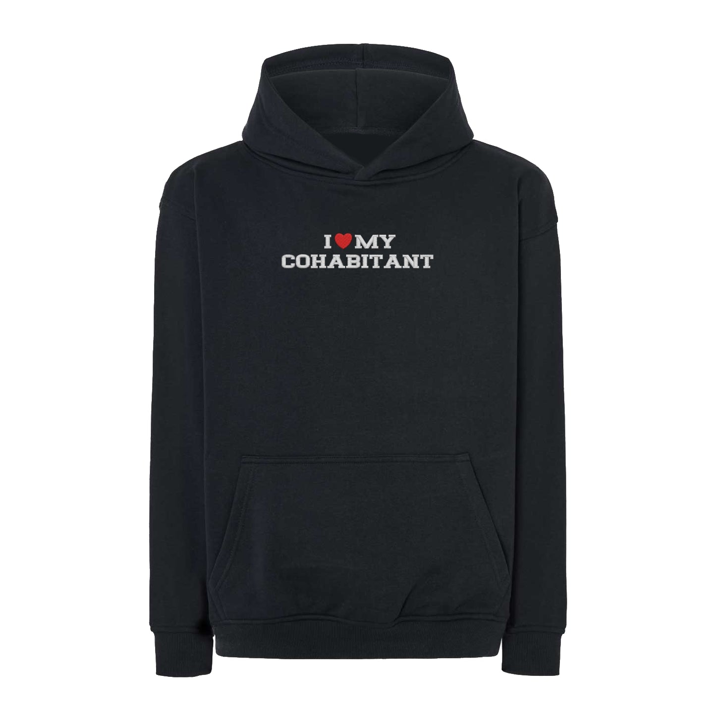Bluza oversize z haftem "I love MY cohabitant"