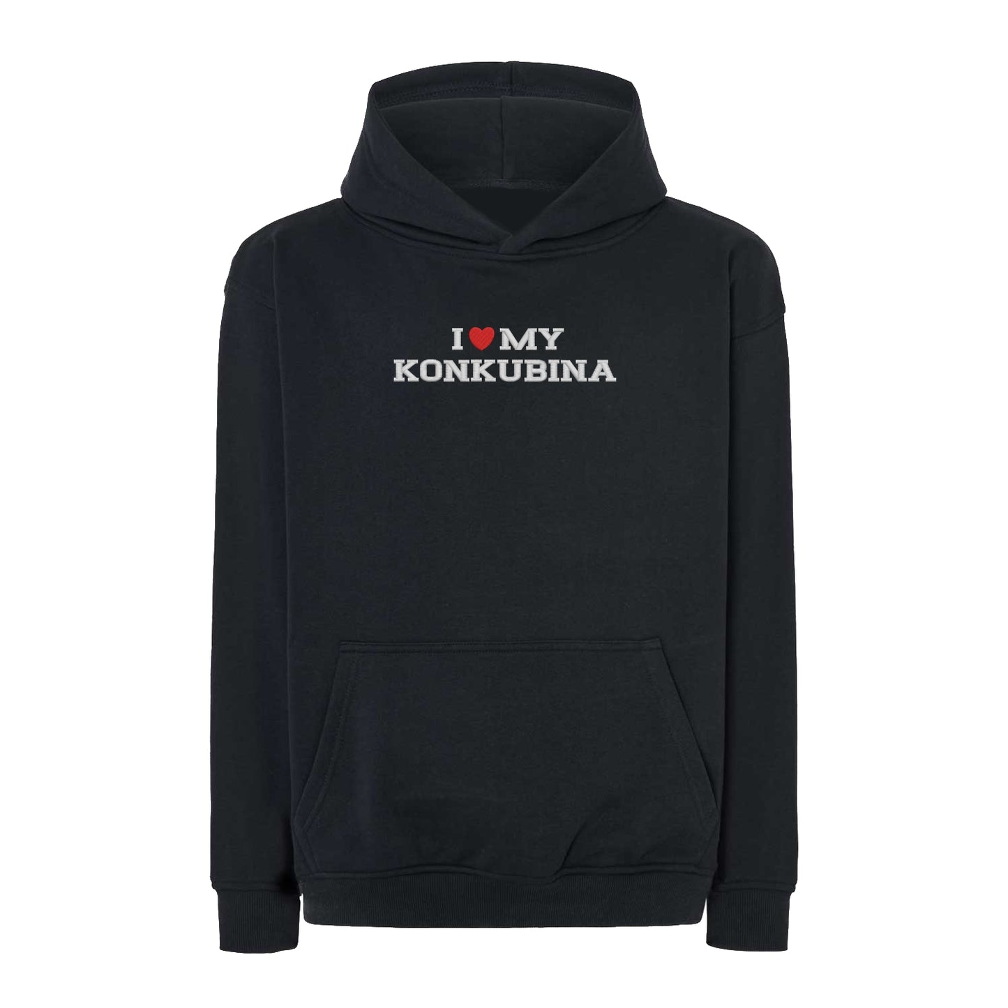 Bluza oversize z haftem "I love MY KONKUBINA"