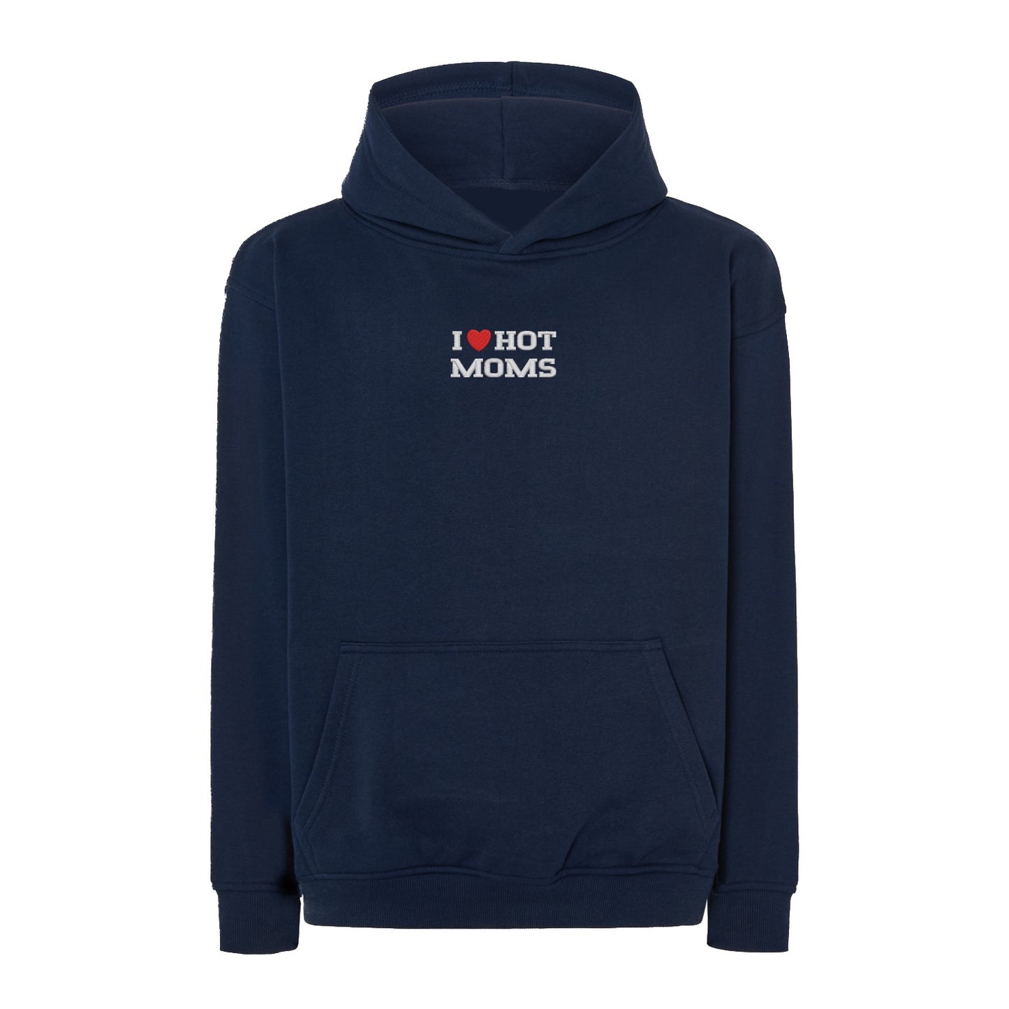 Bluza oversize z haftem "I love HOT MOMS"