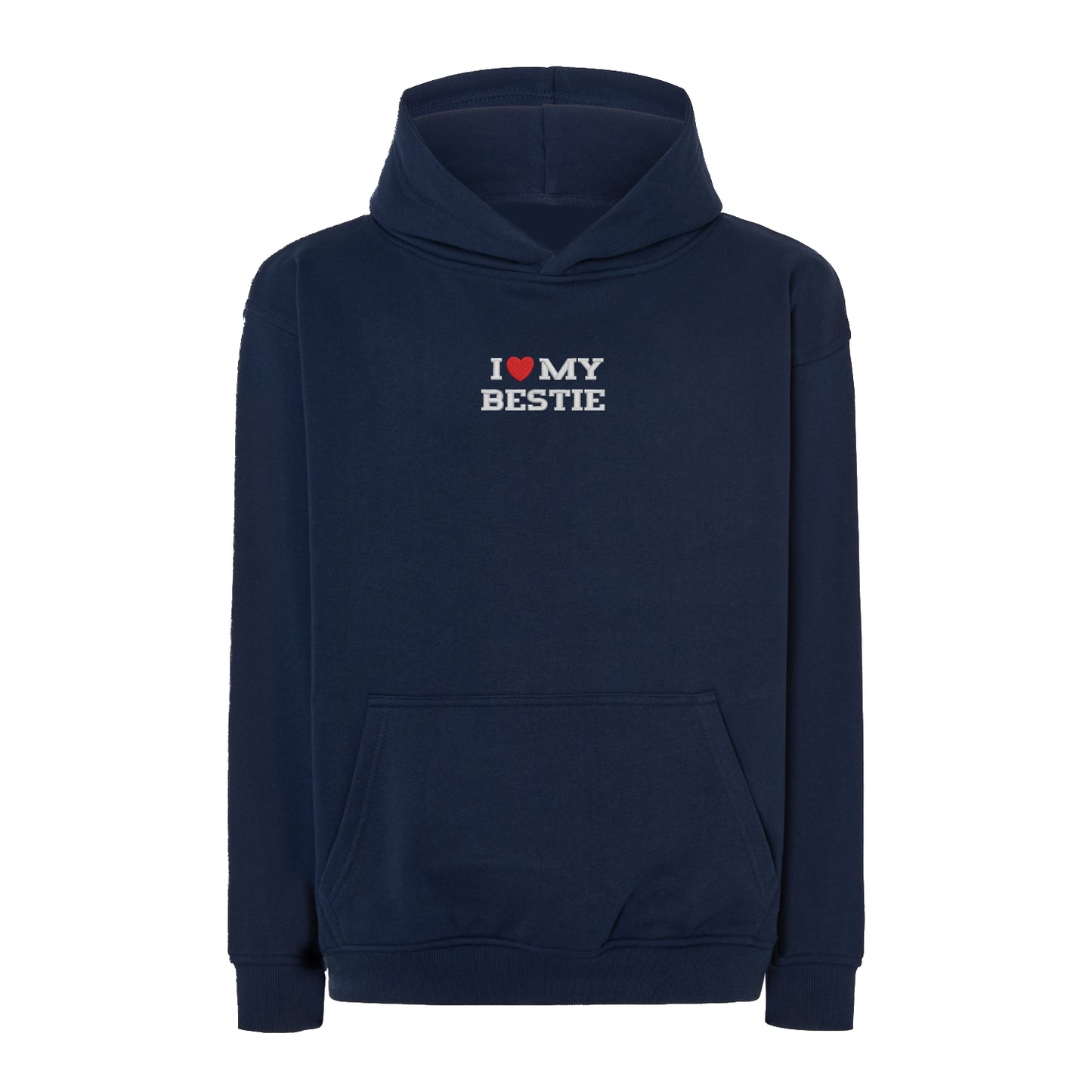 Bluza oversize z haftem "I love MY BESTIE"