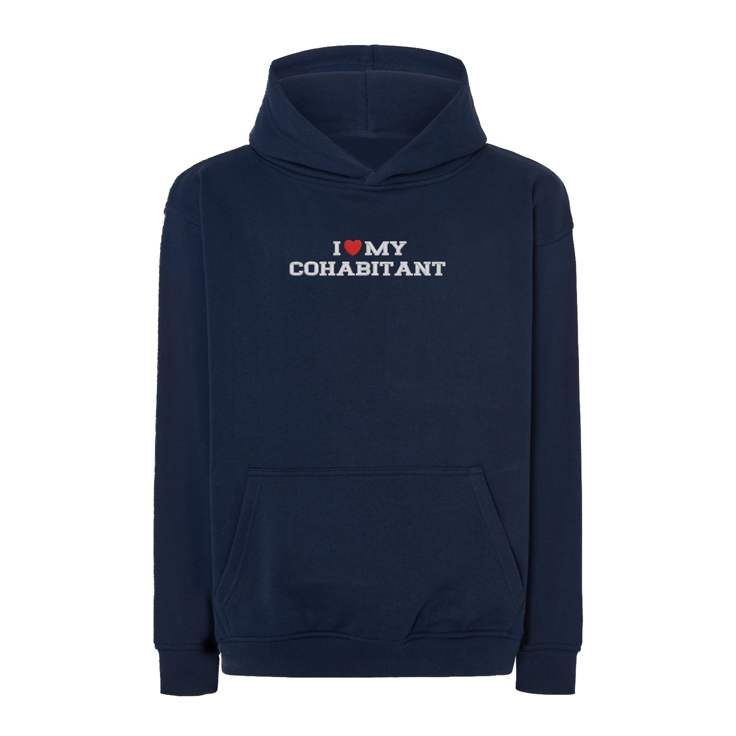 Bluza oversize z haftem "I love MY cohabitant"